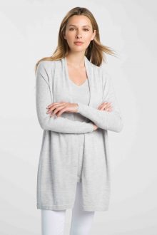 Worsted Rib Sleeve Cardigan - Kinross Cashmere