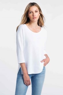 Garter Trim Pullover - Kinross Cashmere