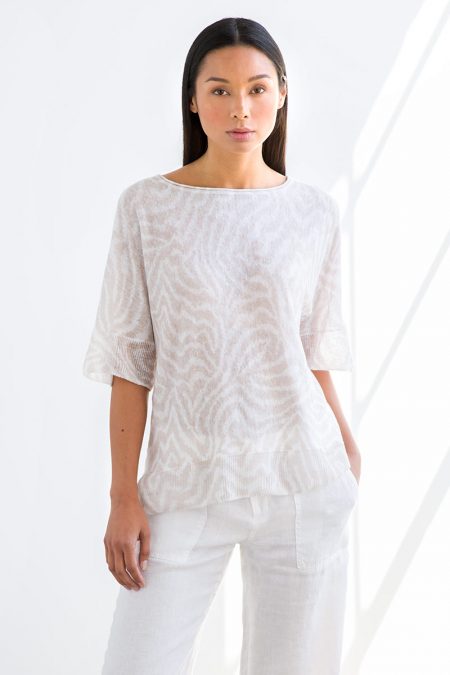 Faux Bois Pullover - Kinross Cashmere