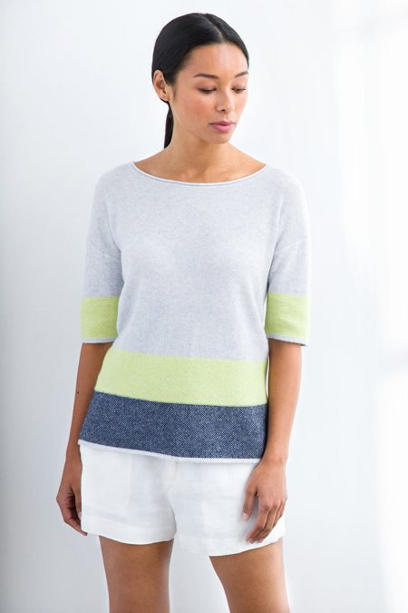 Easy Jacquard Pullover - Kinross Cashmere