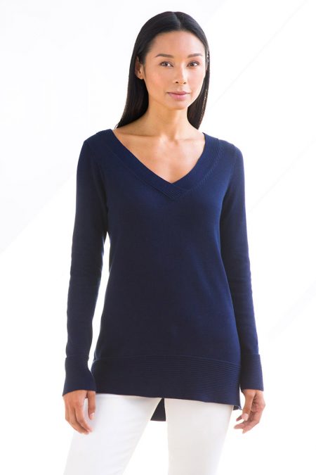 Rounded Hem Vee - Kinross Cashmere