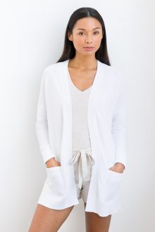 Cotton Garter Stitch Cardigan - Kinross Cashmere