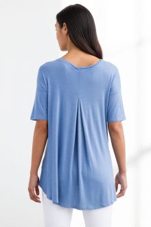 Pleat Back Tee - Kinross Cashmere