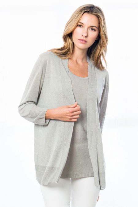 Linen Drape Cardigan - Kinross Cashmere