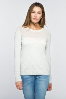 Mesh Yoke Crew - Kinross Cashmere