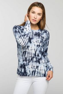 Batik Print Crew - Kinross Cashmere