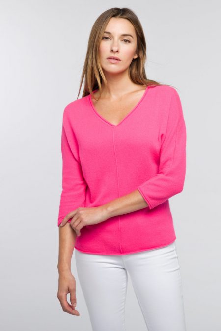 Seamed Dolman Vee - Kinross Cashmere