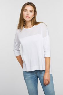 Sheer Yoke Pullover - Kinross Cashmere