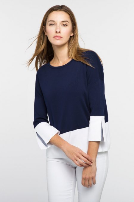 Colorblock Boatneck - Kinross Cashmere