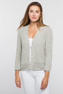 Pointelle Hem Cardigan - Kinross Cashmere