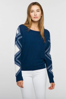 Geo Raglan Pullover - Kinross Cashmere