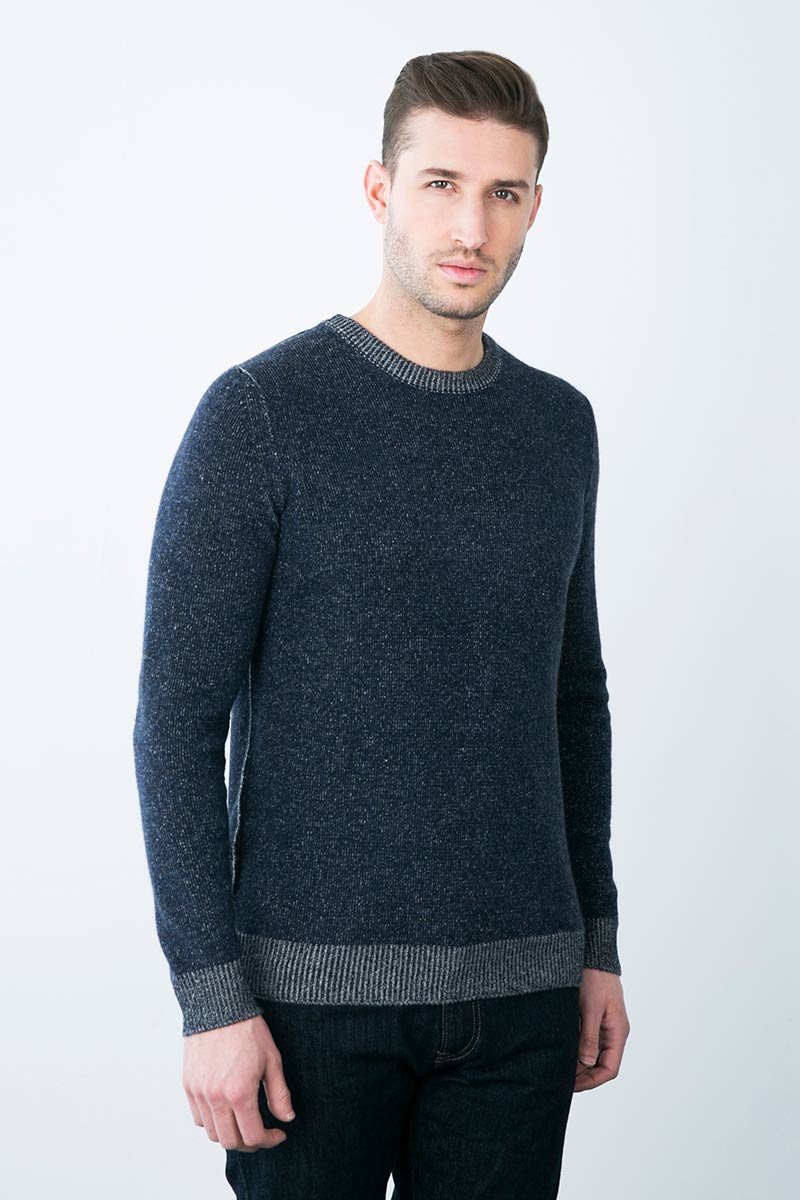 Kinross Cashmere | Plaited Exposed Seam Crewneck