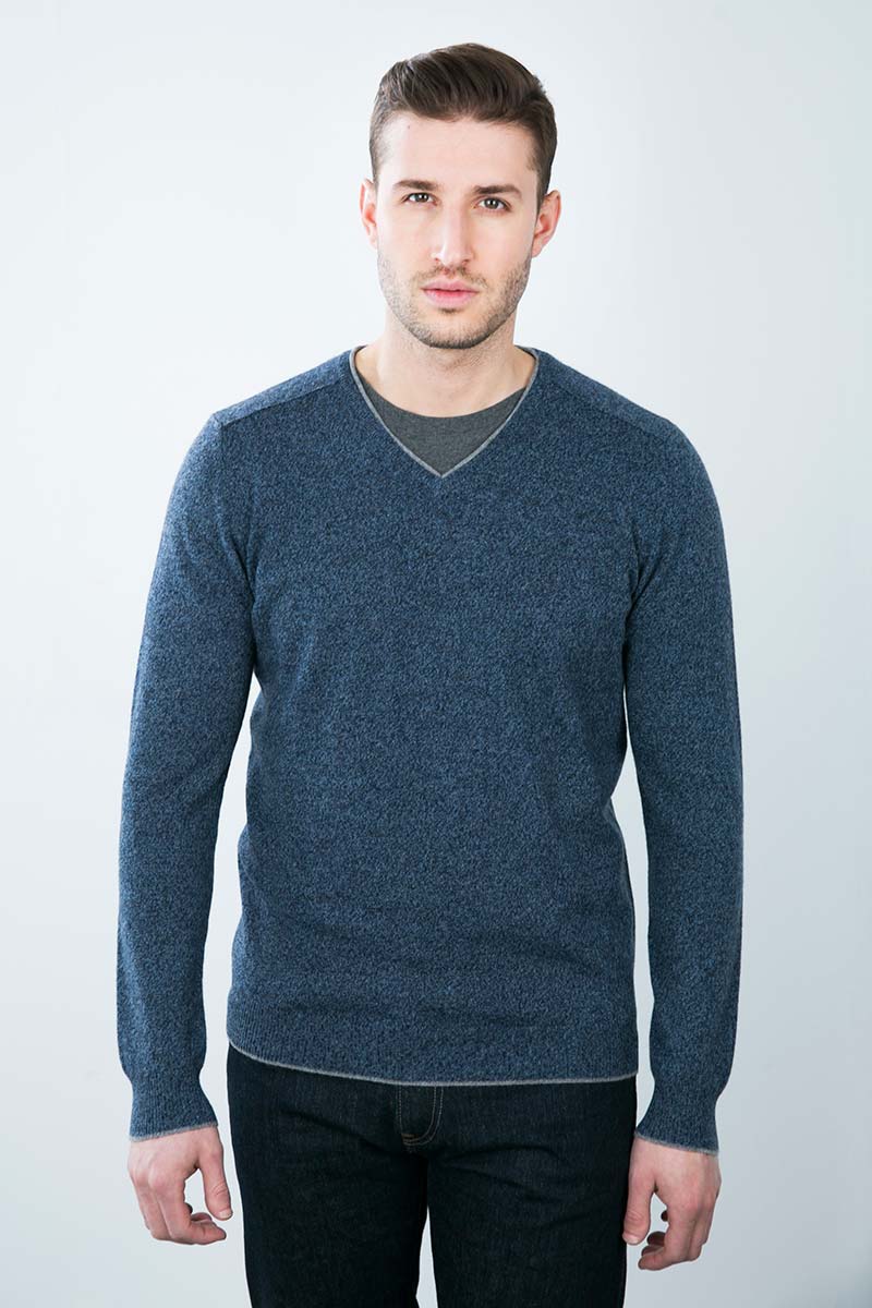 Kinross Cashmere | Rolled Edge V-Neck