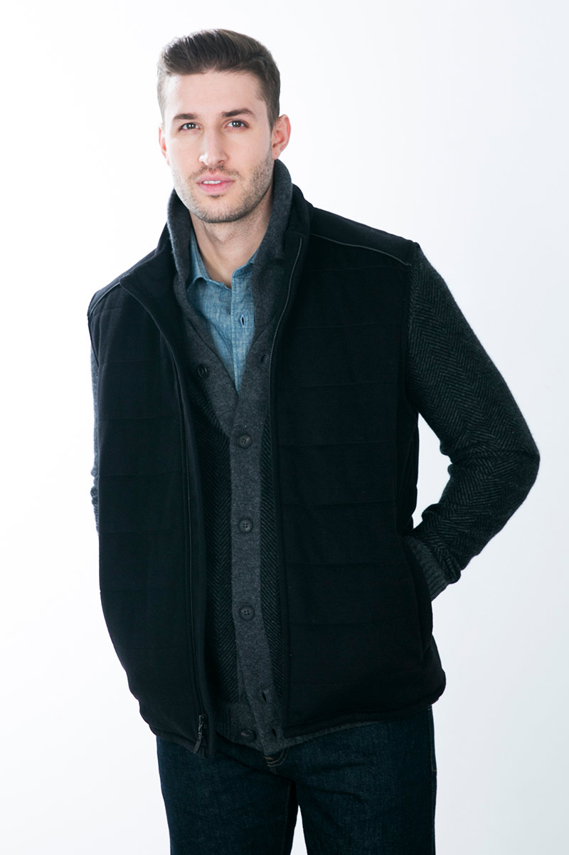 Kinross Cashmere | Zip Mock Vest