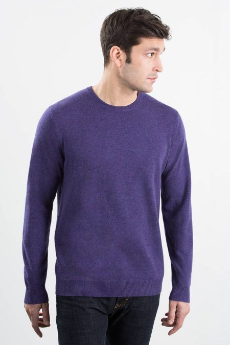 Classic Crewneck - Damson Kinross Cashmere