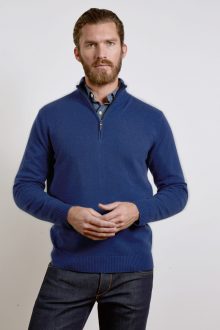 Gmt Dyed Qtr Zip Mock Kinross Cashmere