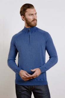 Gmt Dyed Qtr Zip Mock Kinross Cashmere