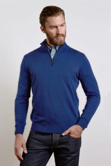 Gmt Dyed Qtr Zip Mock Kinross Cashmere