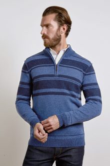 Gmt Dyed Qtr Zip Mock Kinross Cashmere