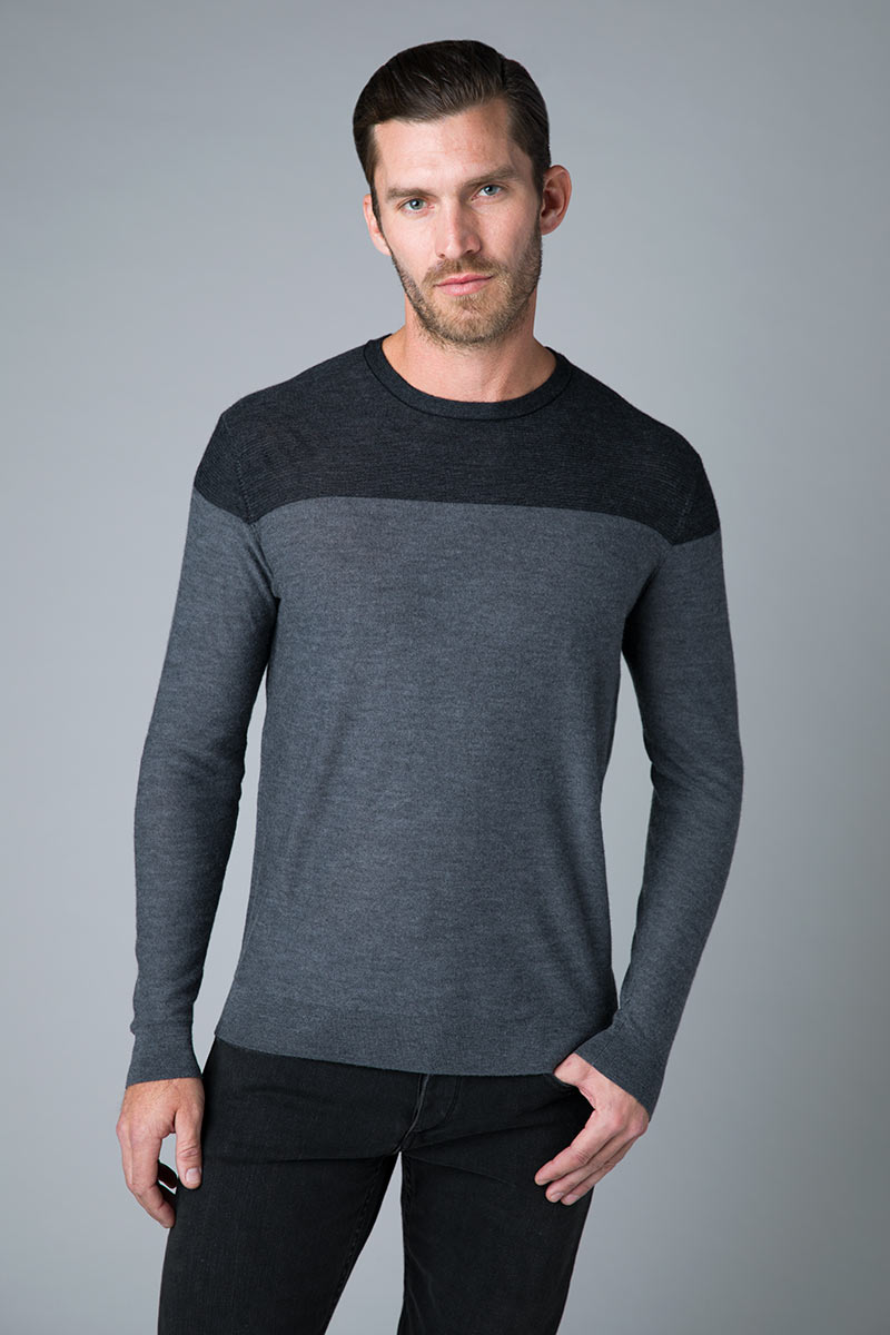 Feeder Stripe Crew - Kinross Cashmere