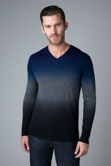 Ombre Vneck - Kinross Cashmere