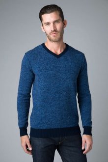 Marled Vneck - Kinross Cashmere