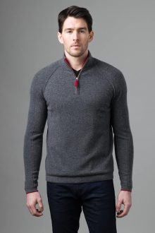 Sport Qtr Zip Mock - Kinross Cashmere