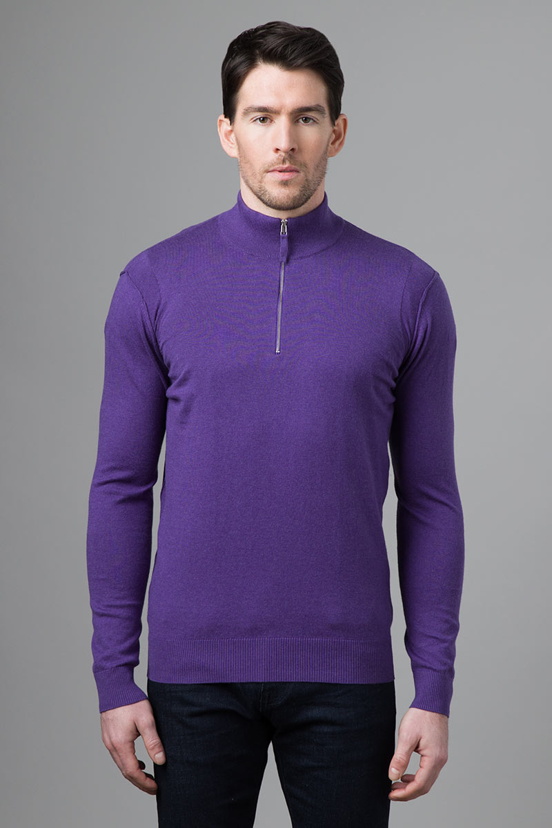 Qtr Zip Mock - Kinross Cashmere