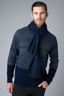 Plaited Rib Scarf - Kinross Cashmere