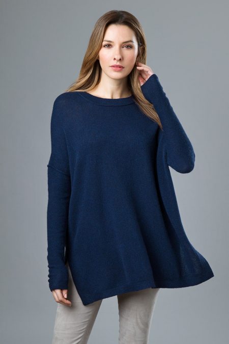 Easy Ballet Neck Pullover - Kinross Cashmere