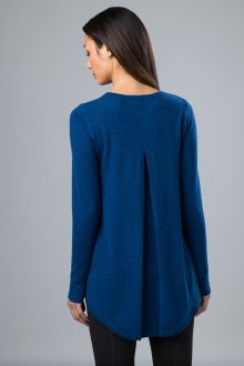 Pleat Back Pullover - Kinross Cashmere