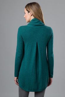 Cowl Pleat Back Tunic - Kinross Cashmere