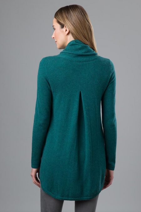 Cowl Pleat Back Tunic - Kinross Cashmere