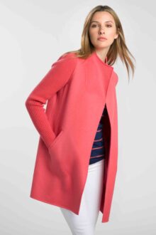 Rib Sleeve Coat - Kinross Cashmere